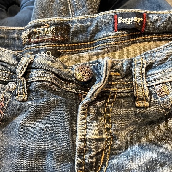 Silver suko  super stretch Aiko mid ankle distressed skinny jeans Sz 28 - Picture 4 of 15